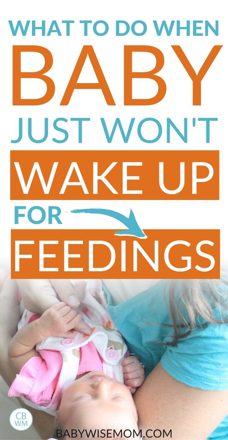 Baby won't wake for feedings pinnable image