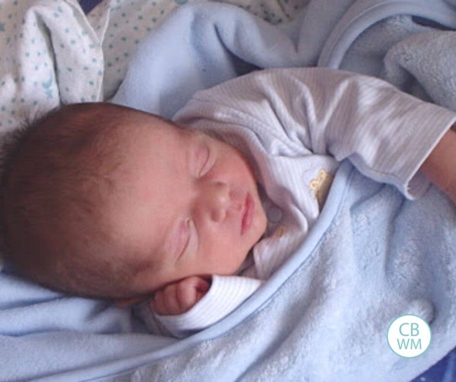 Brayden sleeping as a newborn