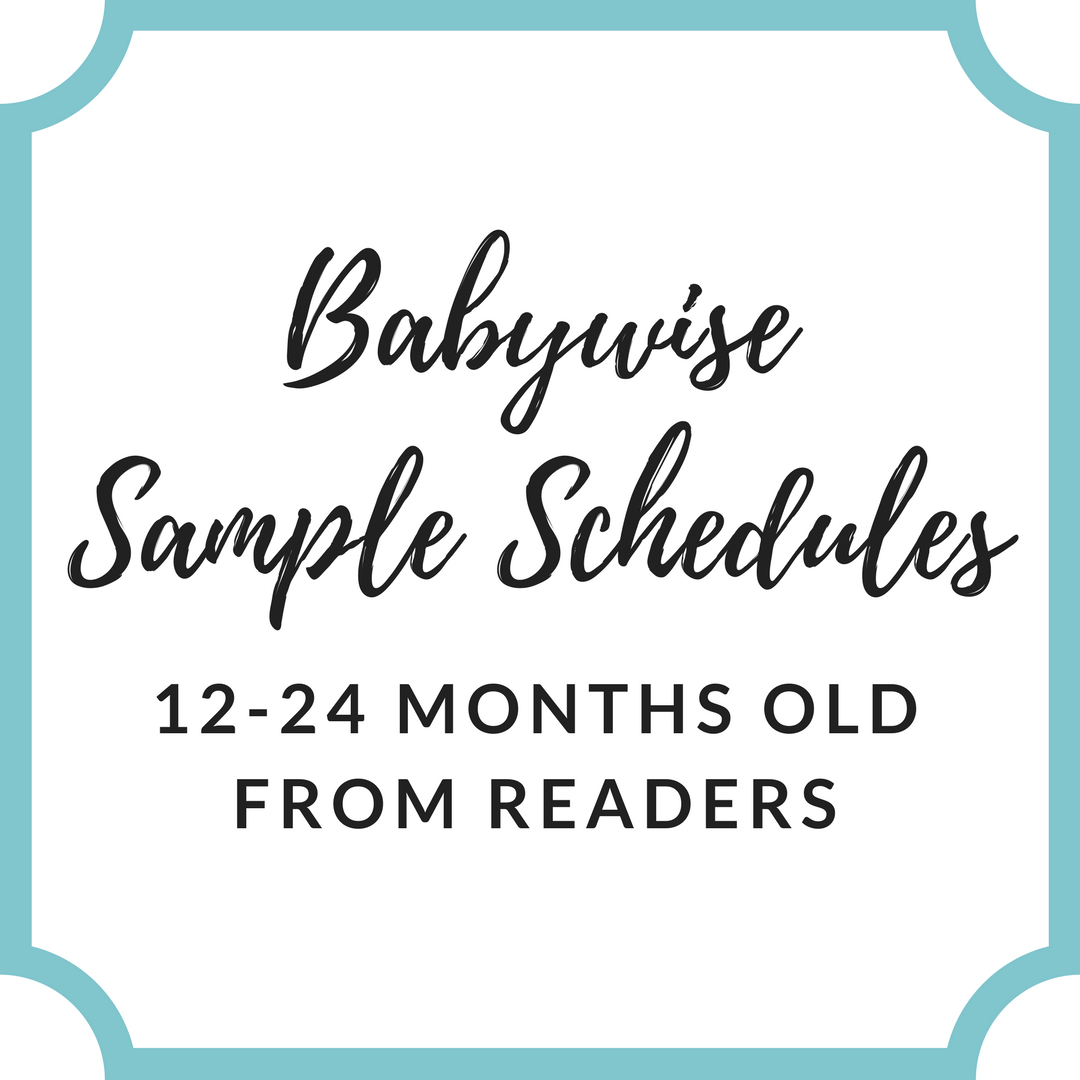 Reader Sample Schedules: 12-24 Months Old | Babywise Schedules | Babywise | #babywise #babywiseschedules