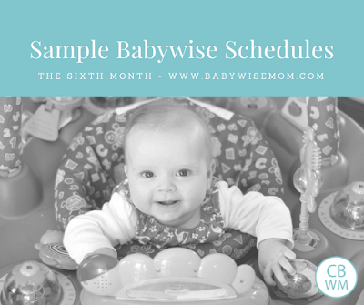 Babywise Sample Schedules: Six Months Old