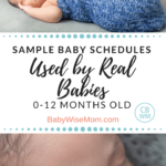 Over 100 sample Babywise schedules for 0-12 month olds. Baby sleep schedules.