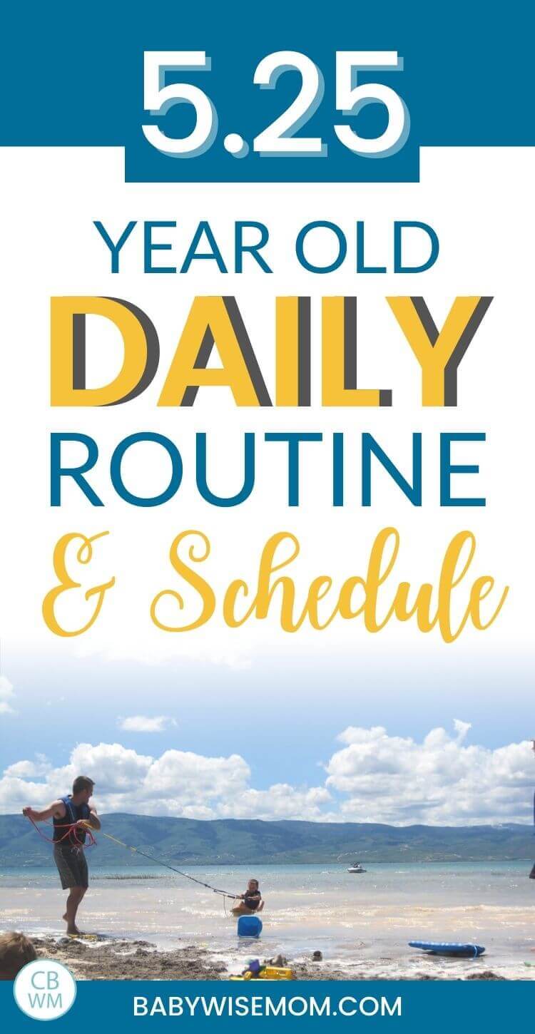 5 year old daily routine and schedule