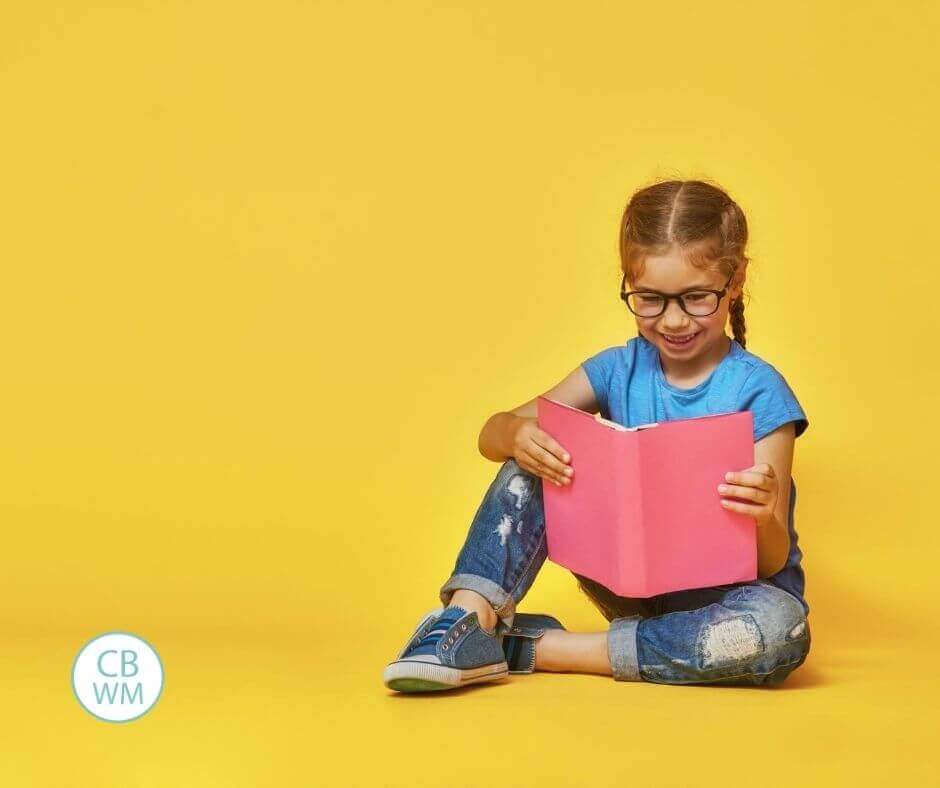 Child reading a book