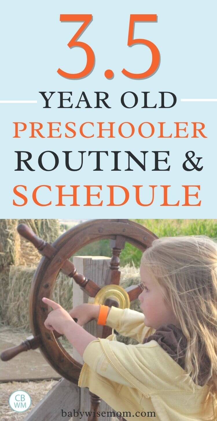 3.5 year old preschooler schedule