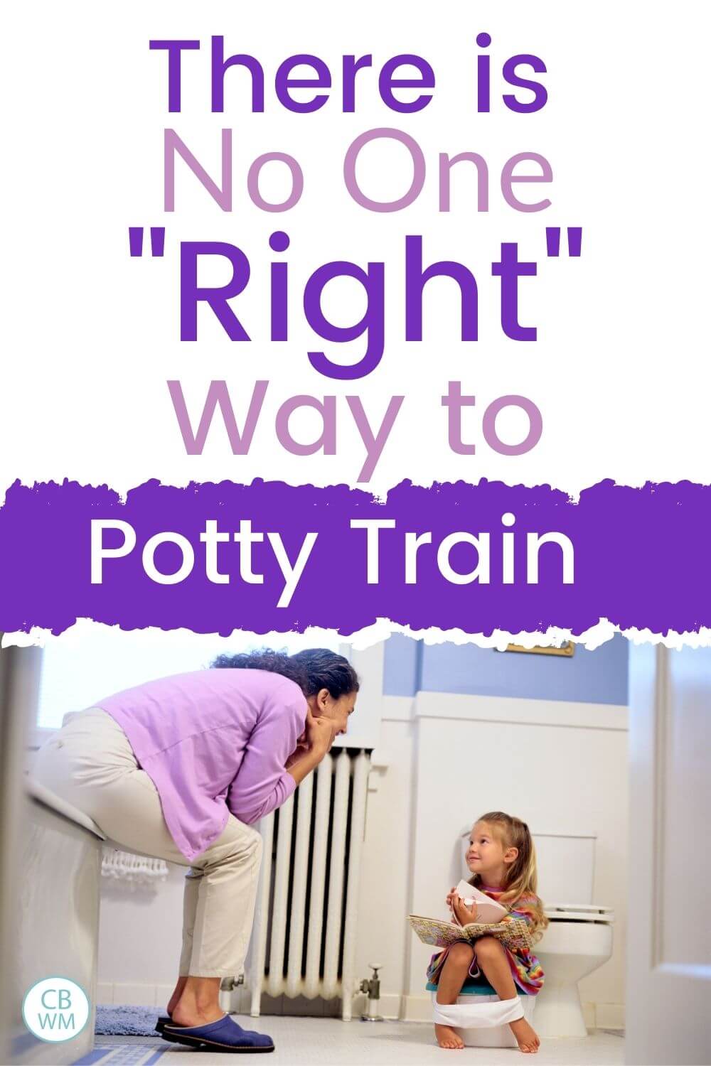 Mom with daughter while potty training