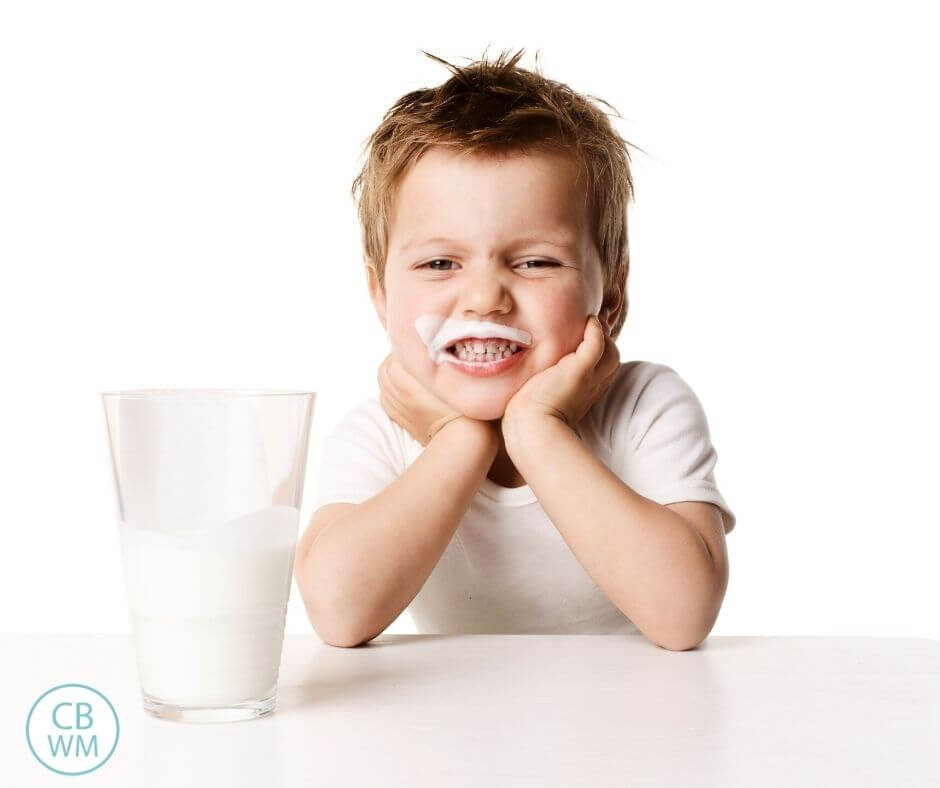 Child drinking milk