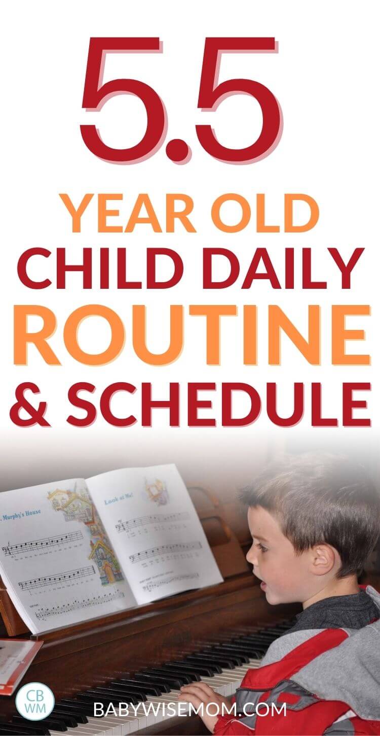 5.5 year old child daily routine and schedule