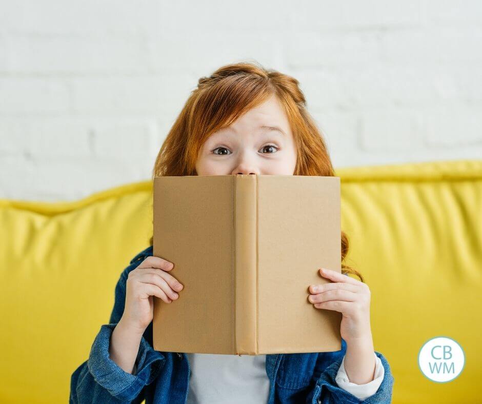 Child reading a book