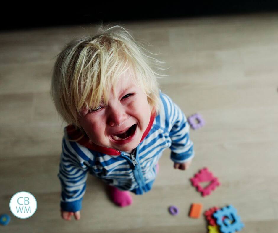 Toddler throwing a fit and having a tantrum