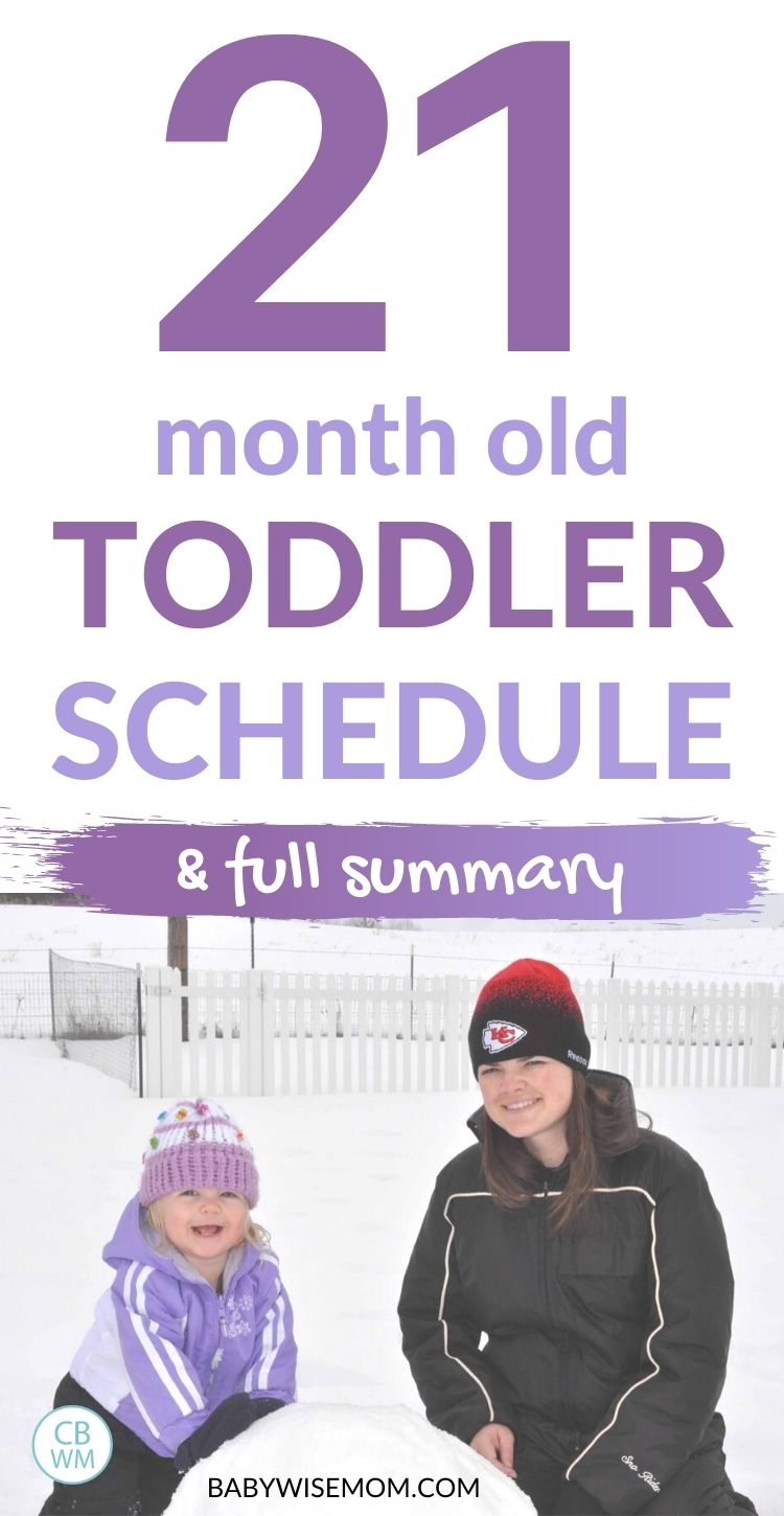 21 month old toddle schedule