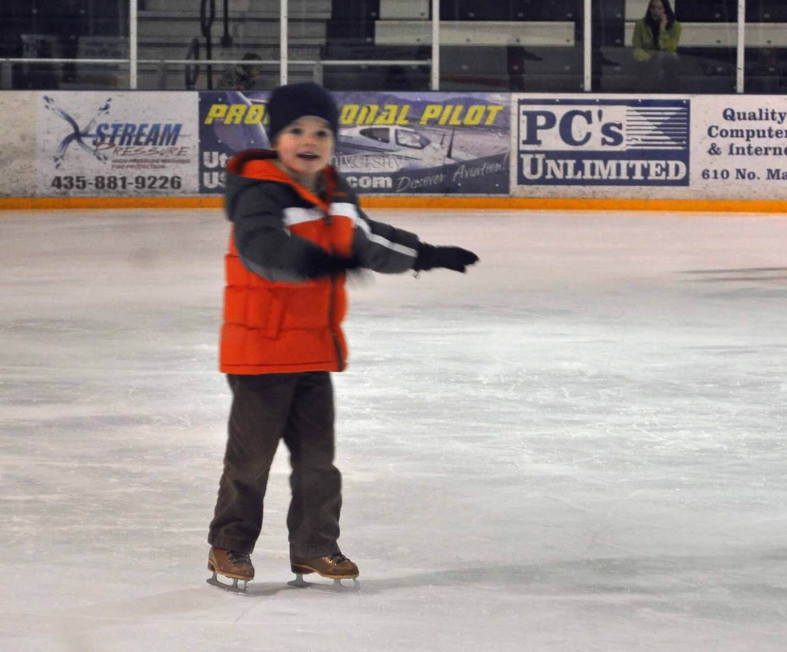 Brayden ice skating