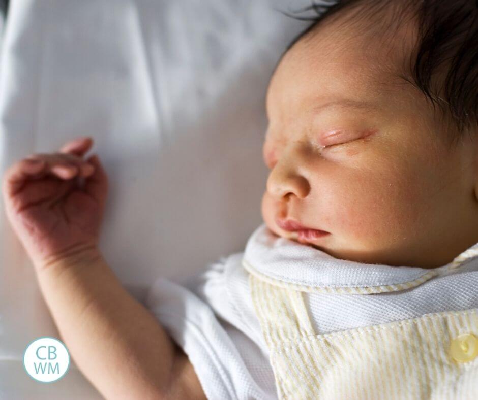 Newborn sleeping at night