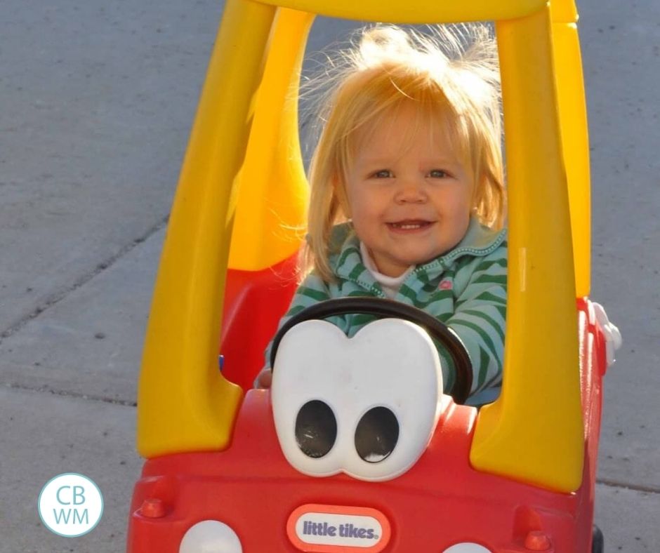 McKenna in a CozyCoup car