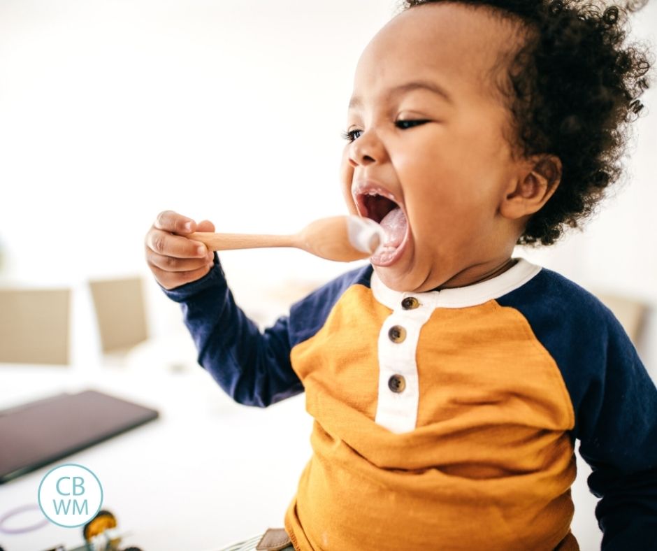 Pretoddler eating food