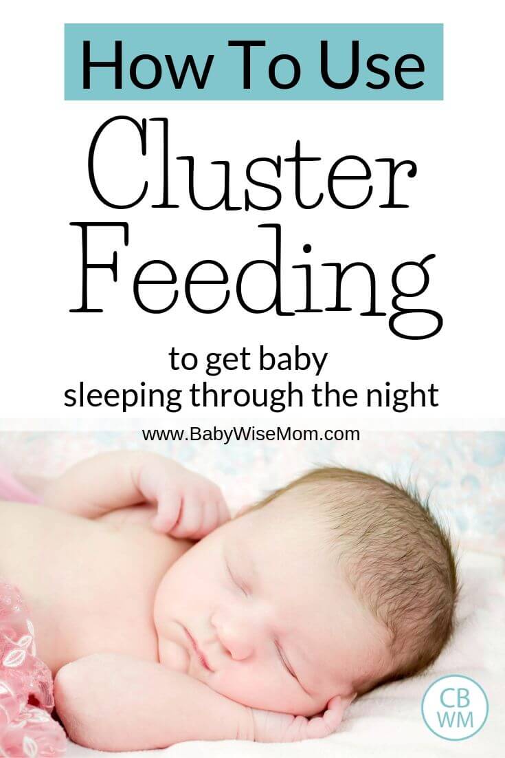 How to use cluster feeding for baby with a picture of a sleeping baby