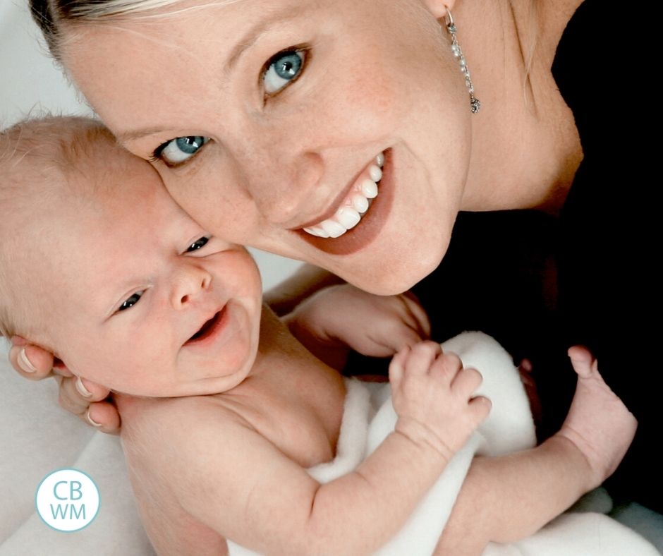 Mom holding baby