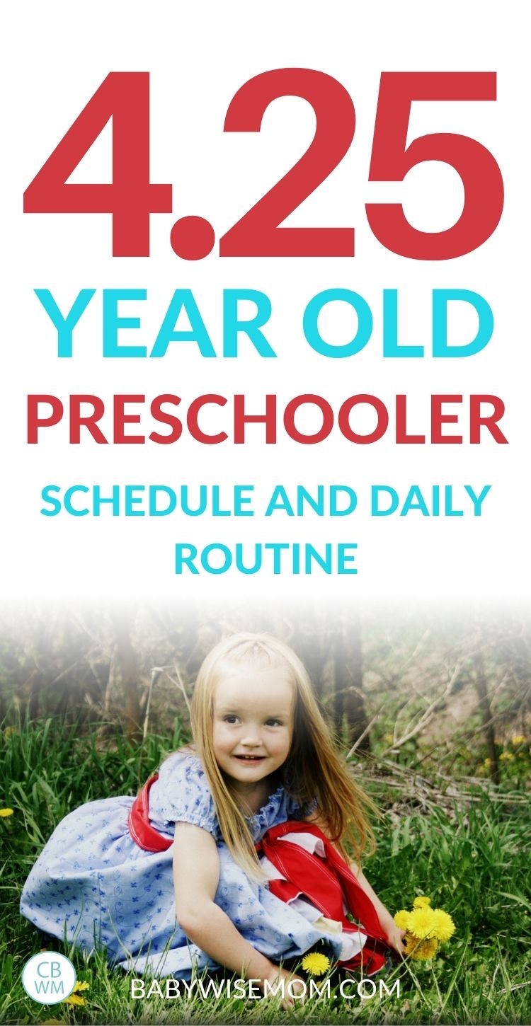 4 year old preschooler schedule and daily routine