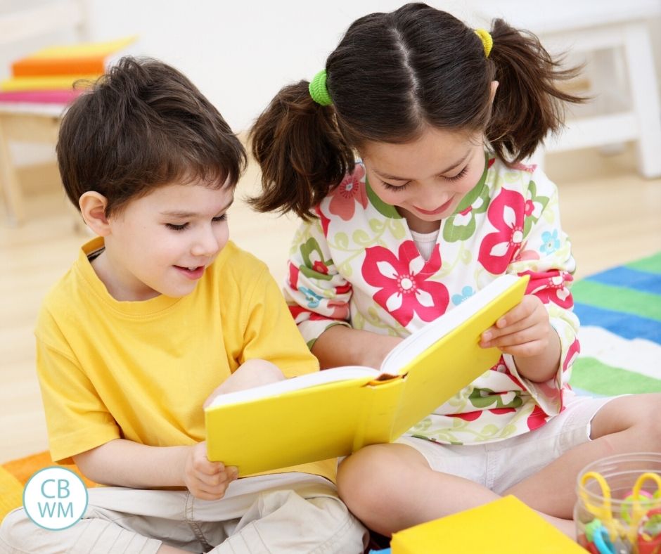 children reading together