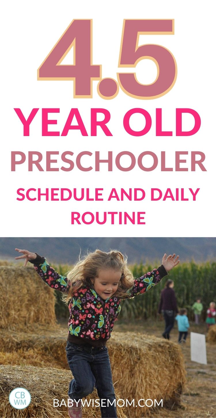 4.5 year old preschooler summary