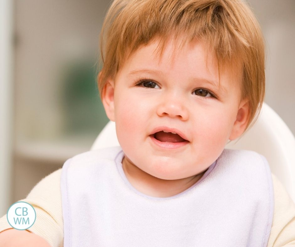 Toddler in highchair