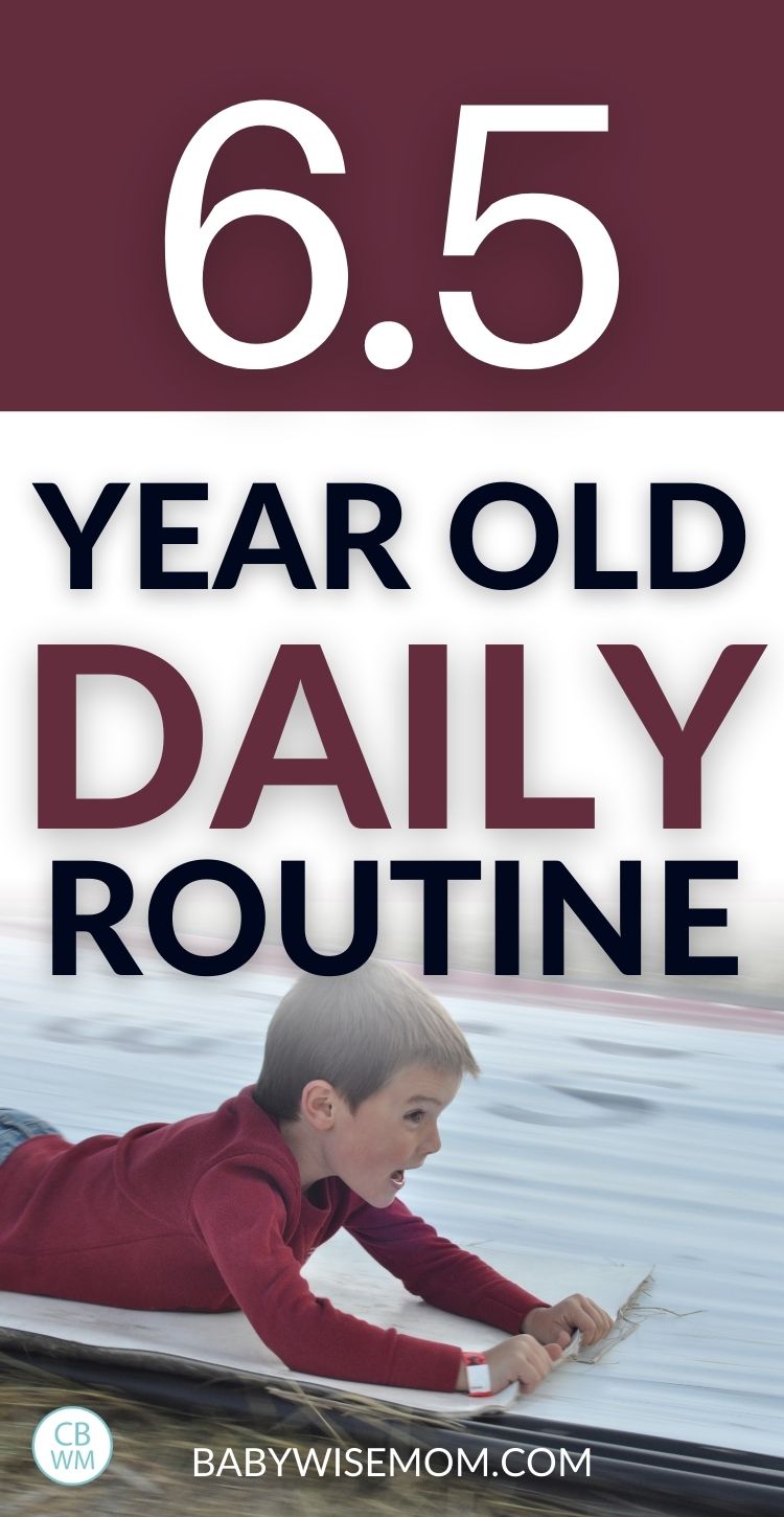 6.5 year old daily routine