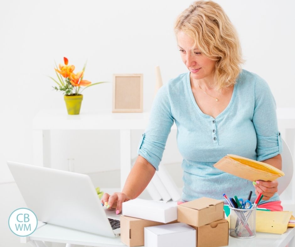 Mom organizing things