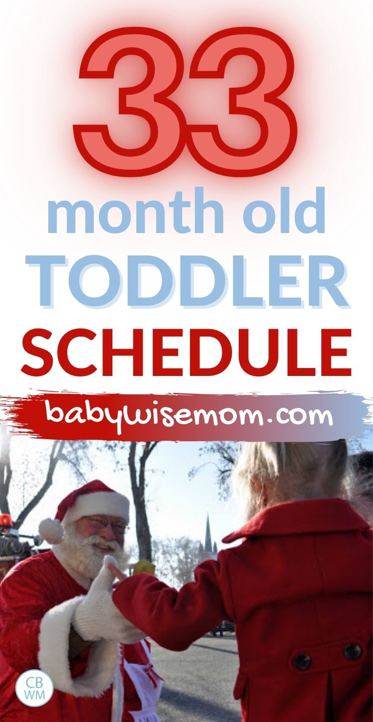 33 month old schedule