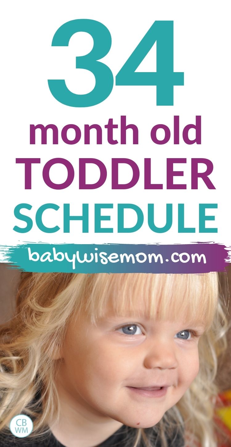 34 month old toddler schedule