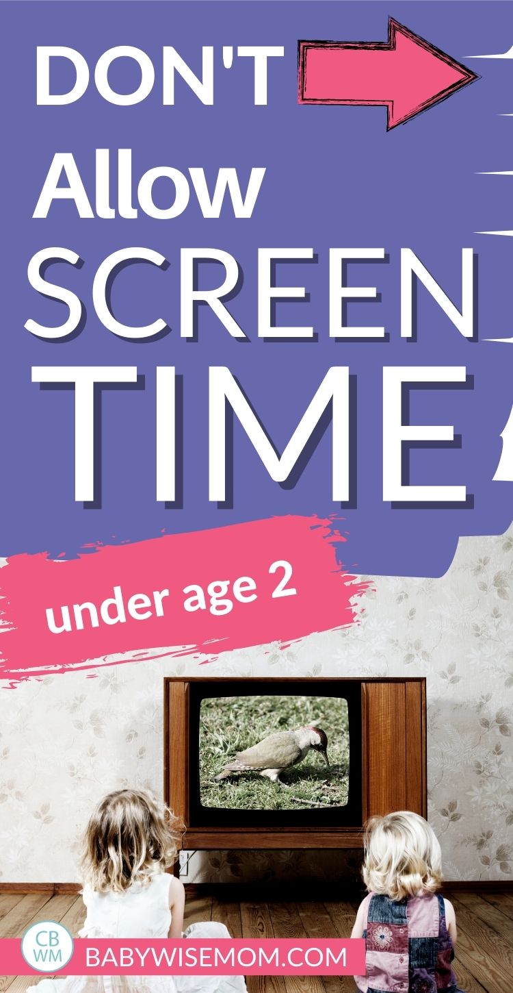 don't allow screen time under two