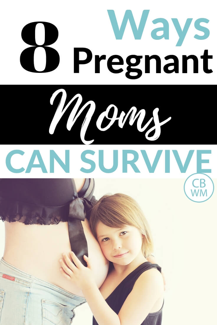 8 ways pregnant moms can survive with a picture of a girl hugging her mom's pregnant belly