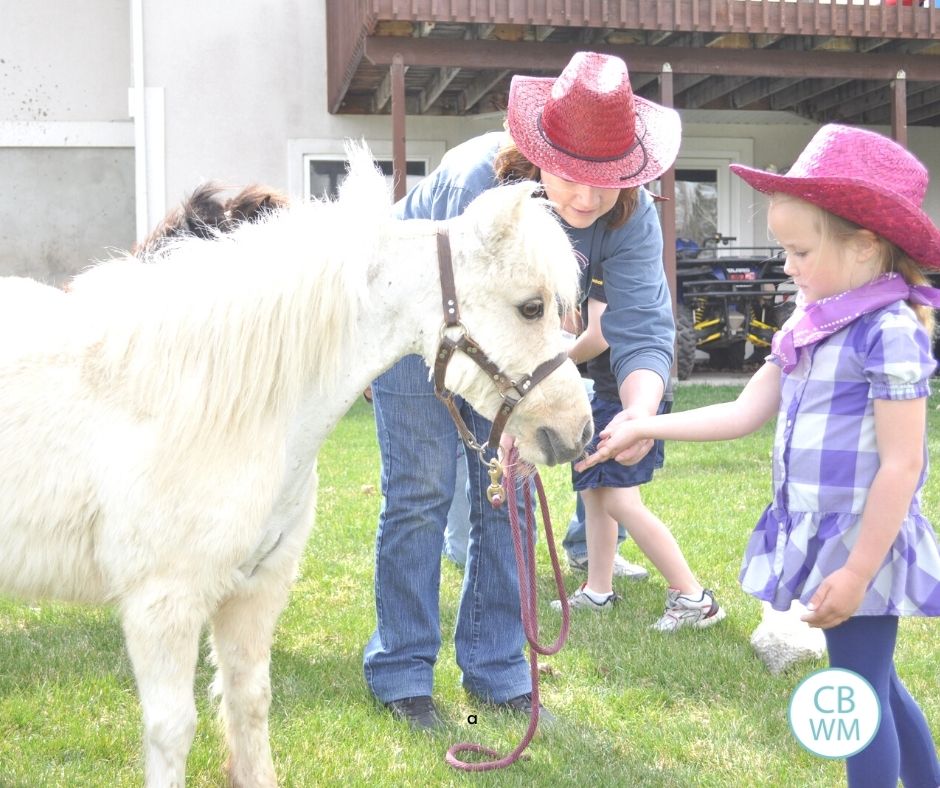 5 year old Kaitlyn with a mini pony