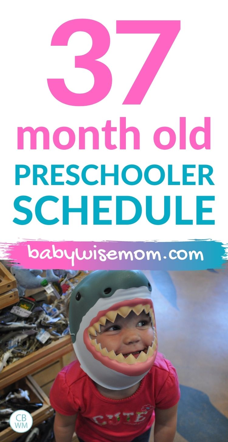 37 Month Old Preschooler Schedule