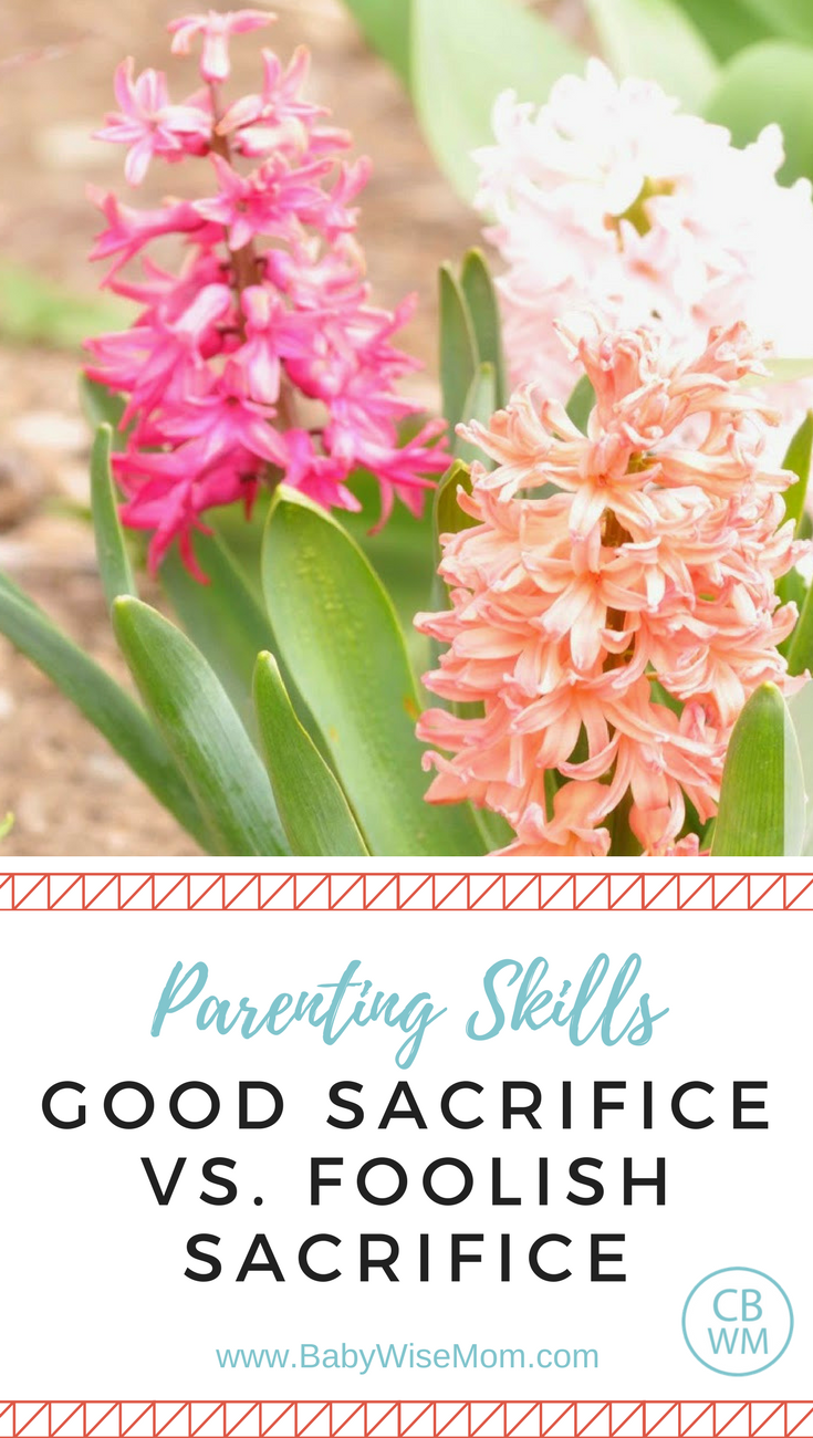 Good Sacrifice vs. Foolish Sacrifice in Parenting. Understanding when you should make sacrifices and when you should let things go.