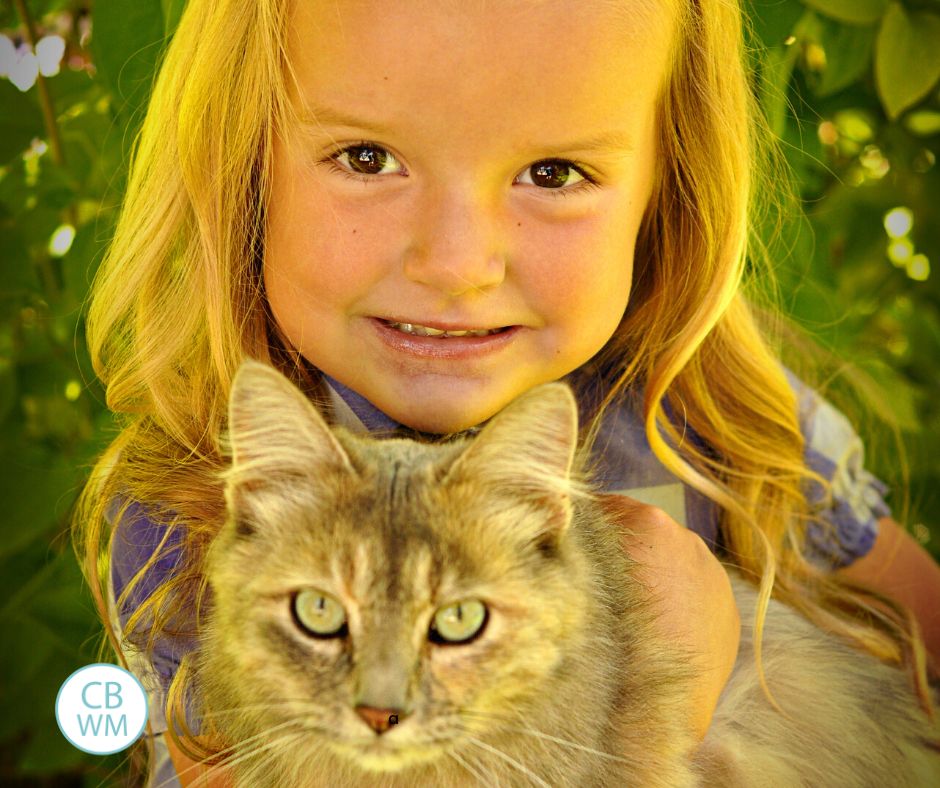 Kaitlyn holding her cat