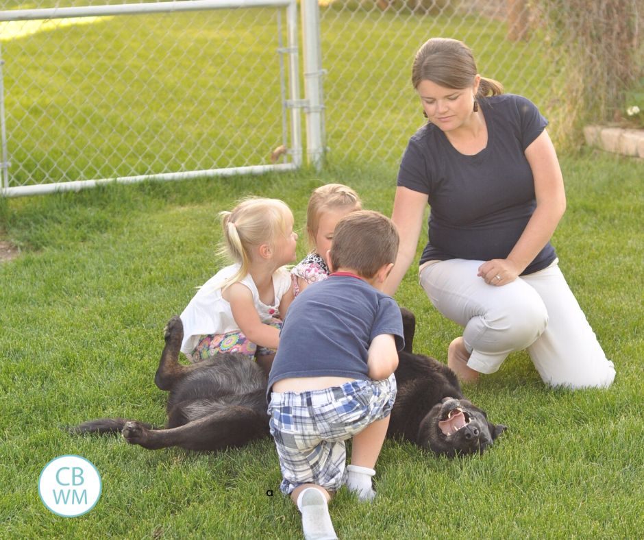 Family with our dog