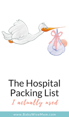 Hospital Packing List for mom, baby, and dad