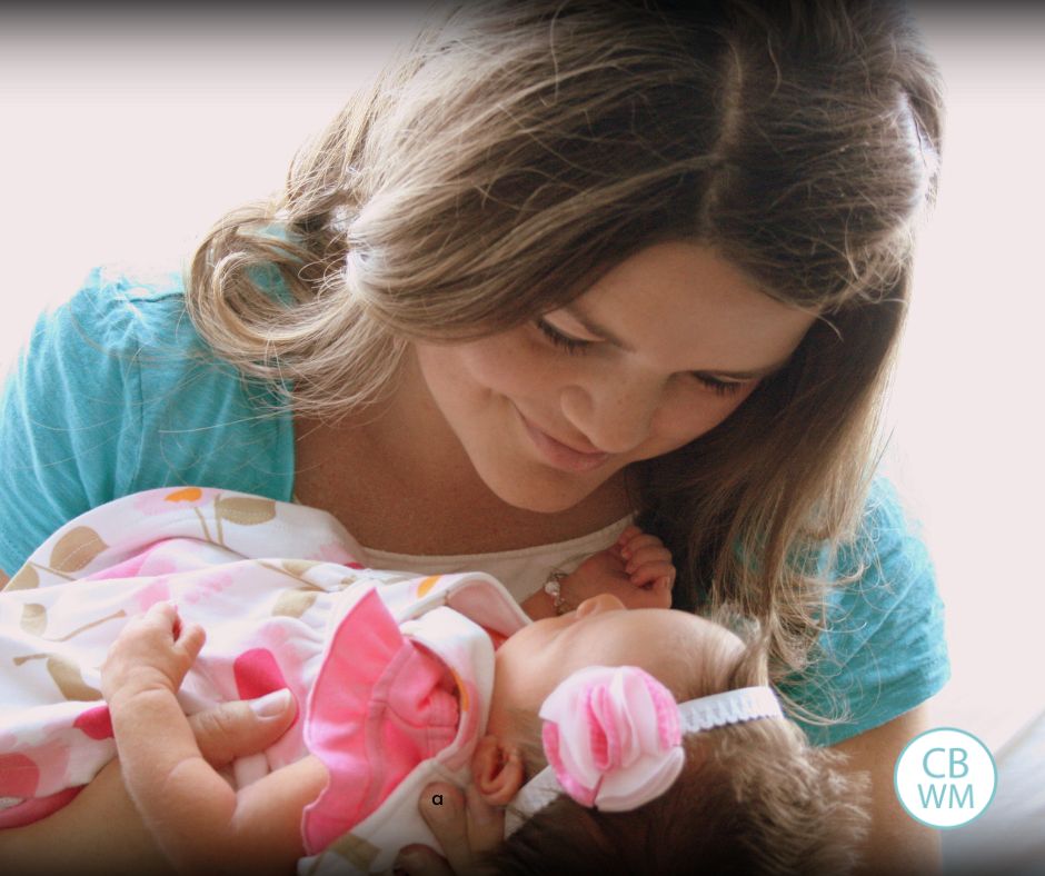 3 week old Brinley and mother