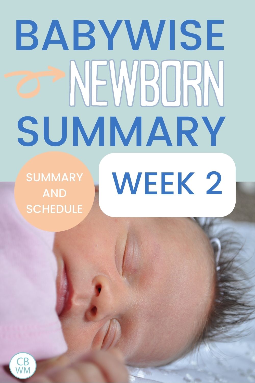 2 week old newborn schedule pinnable image