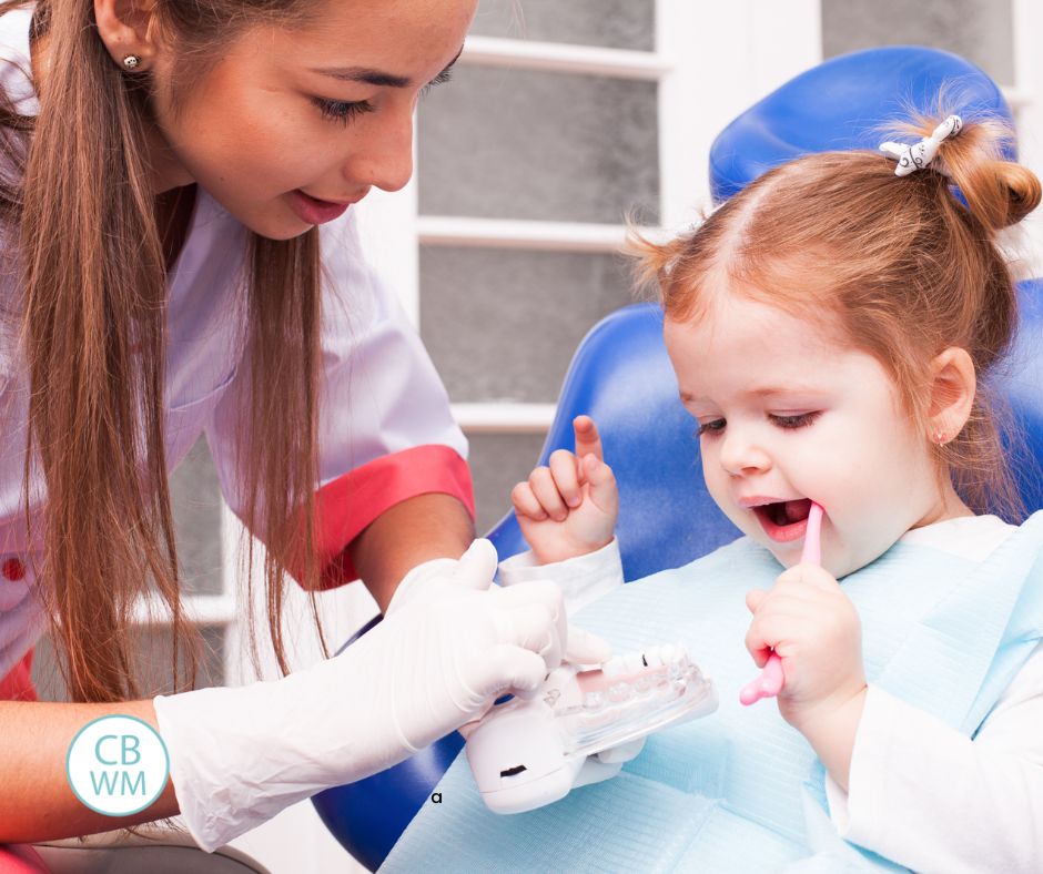 Toddler at the dentist