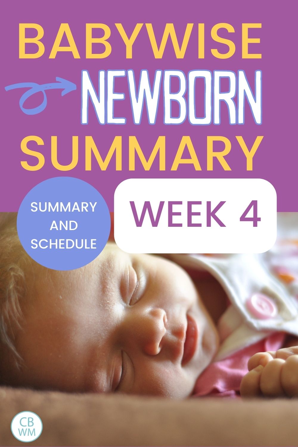 Babywise newborn summary week 4 pinnable image