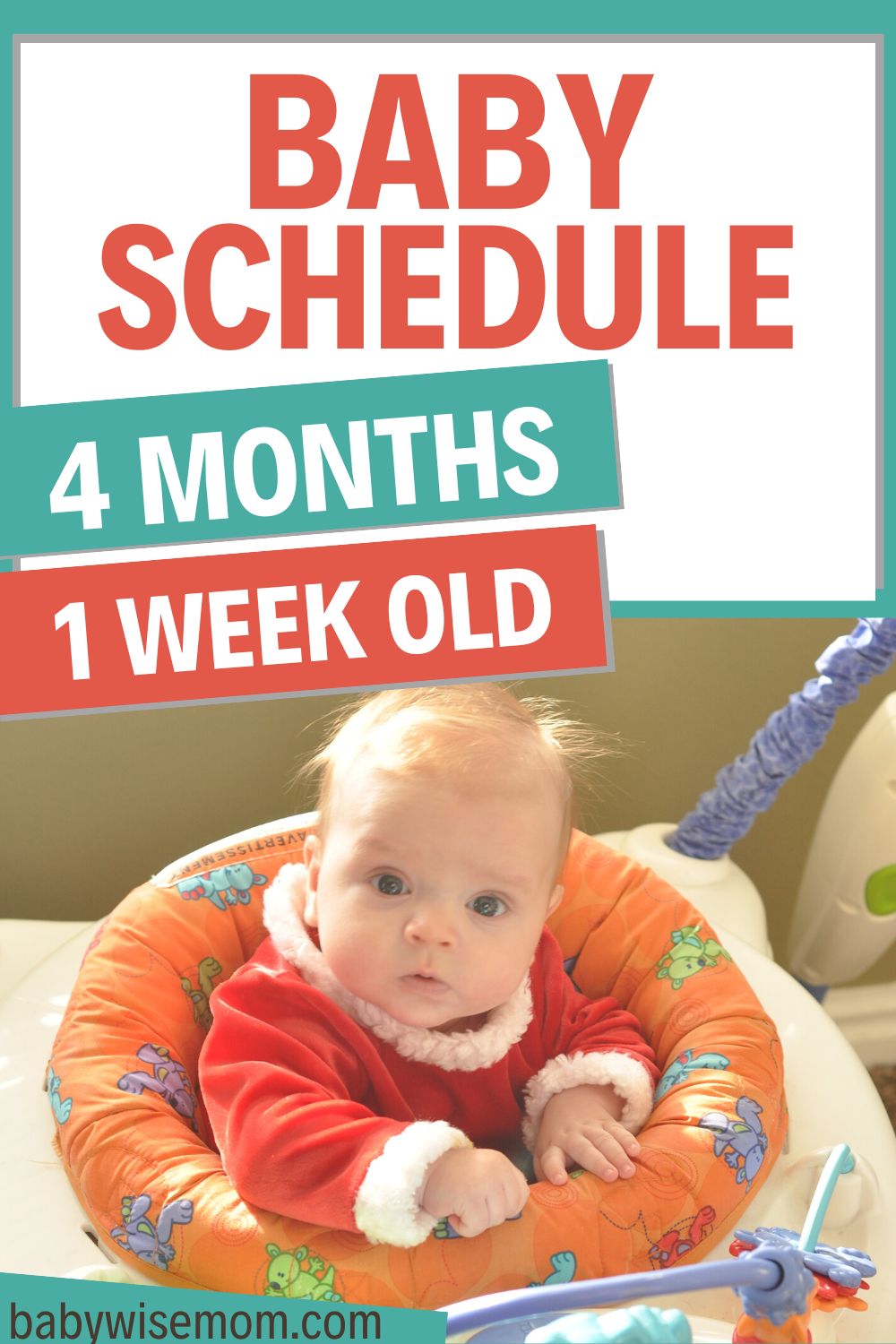 4 months 1 week old baby schedule pinnable image