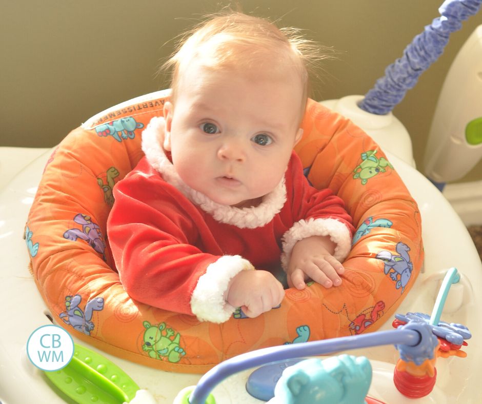 19 week old Brinley in the jumperoo