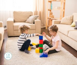 children playing on the floor