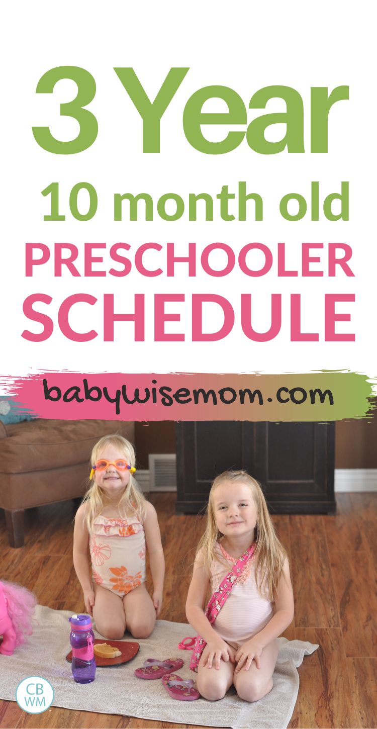 3 year 10 month old schedule pinnable image