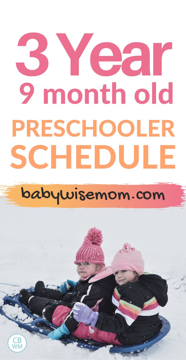 3 years 9 month old schedule pinnable image