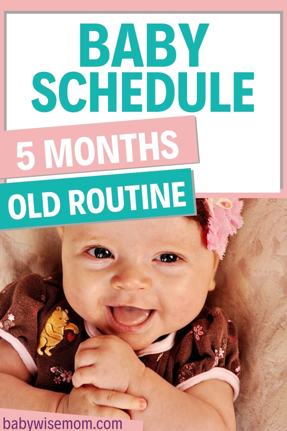 5 month old baby schedule pinnable image