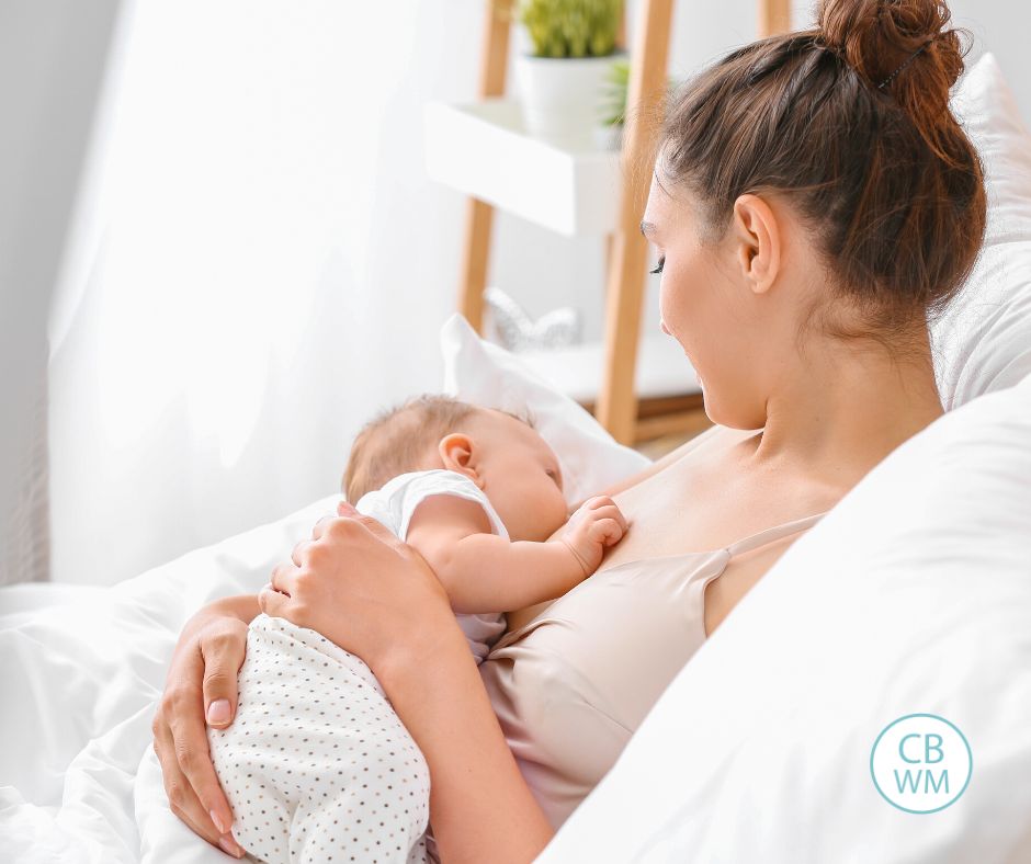 Mom breastfeeding a baby