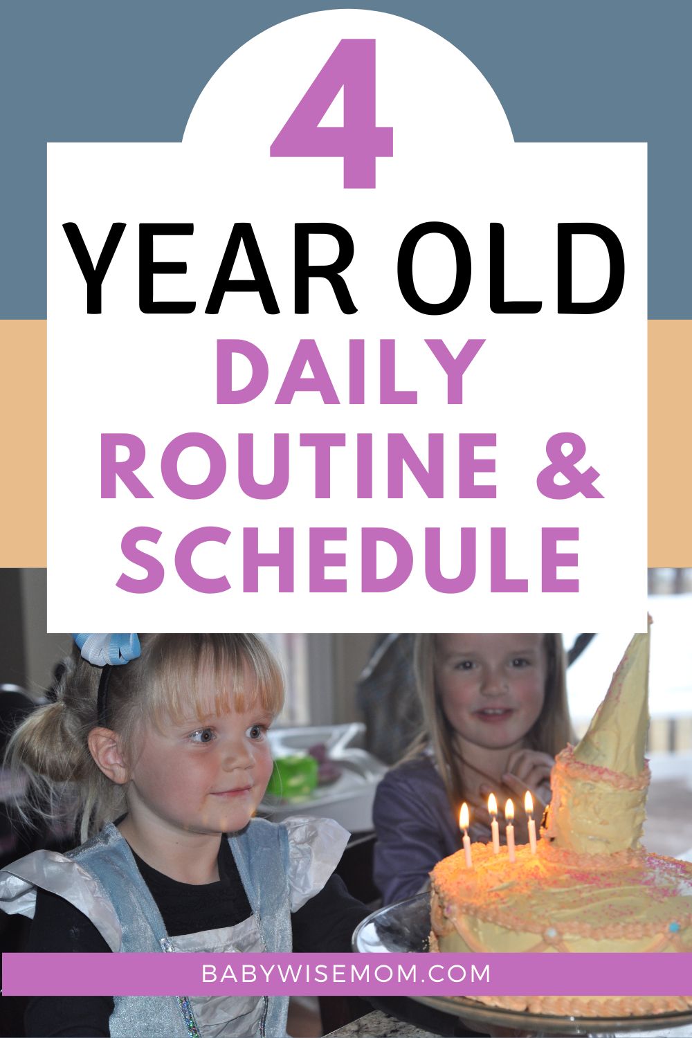 4 year old daily routine and sample schedule pinnable image
