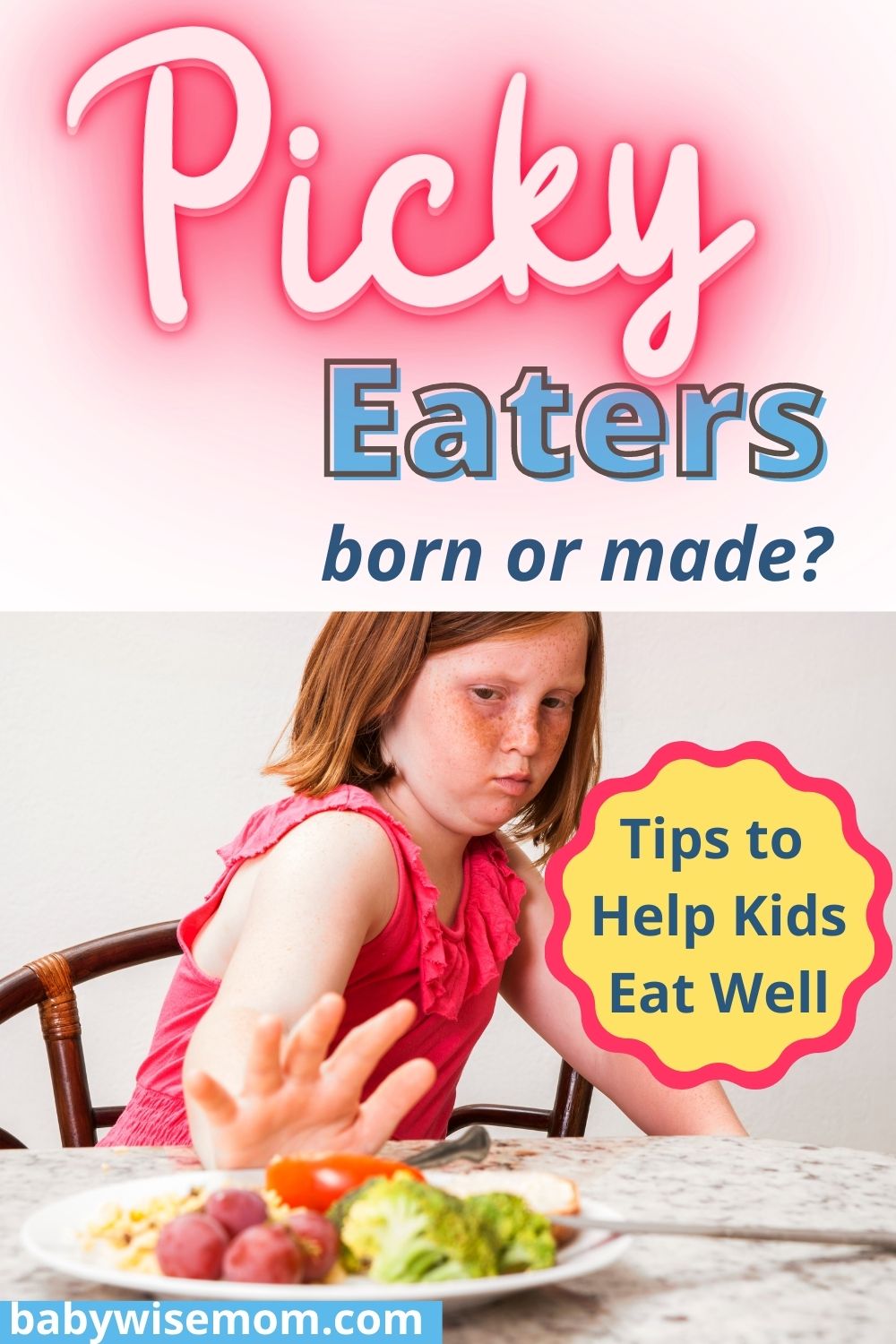 Picky eaters tips pinnable image