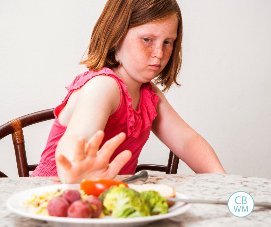 child refusing foods and being picky